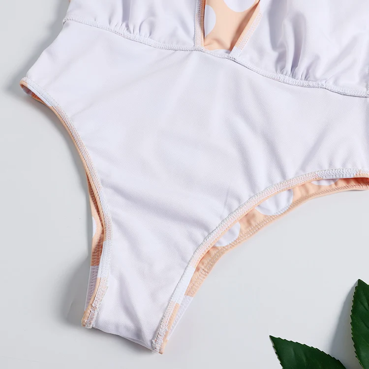 Новинка 2020 сексуальный Монокини в горошек для женщин глубокий v-образный вырез