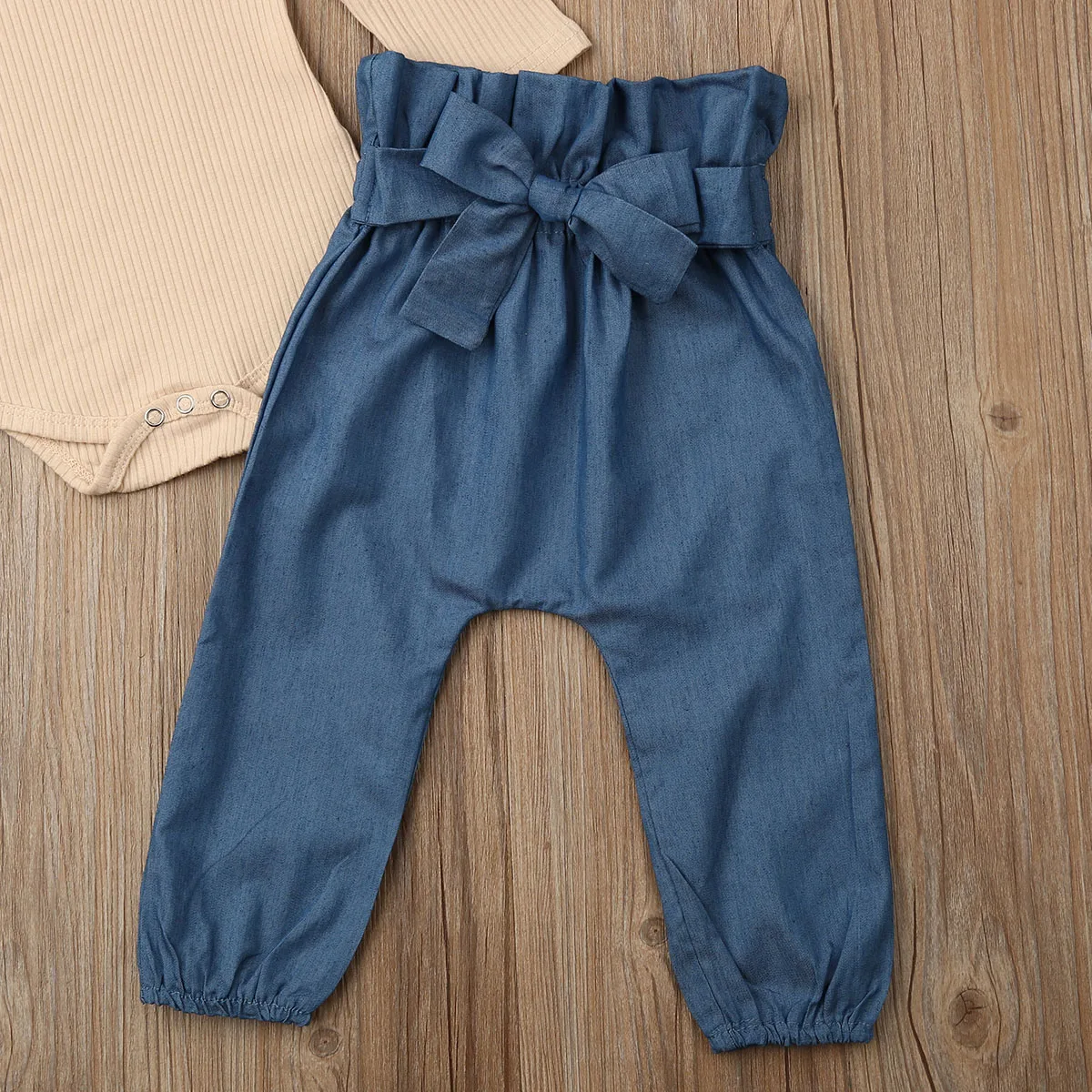 Комплект из 2 предметов для новорожденных девочек Розовая Трикотажная Одежда с