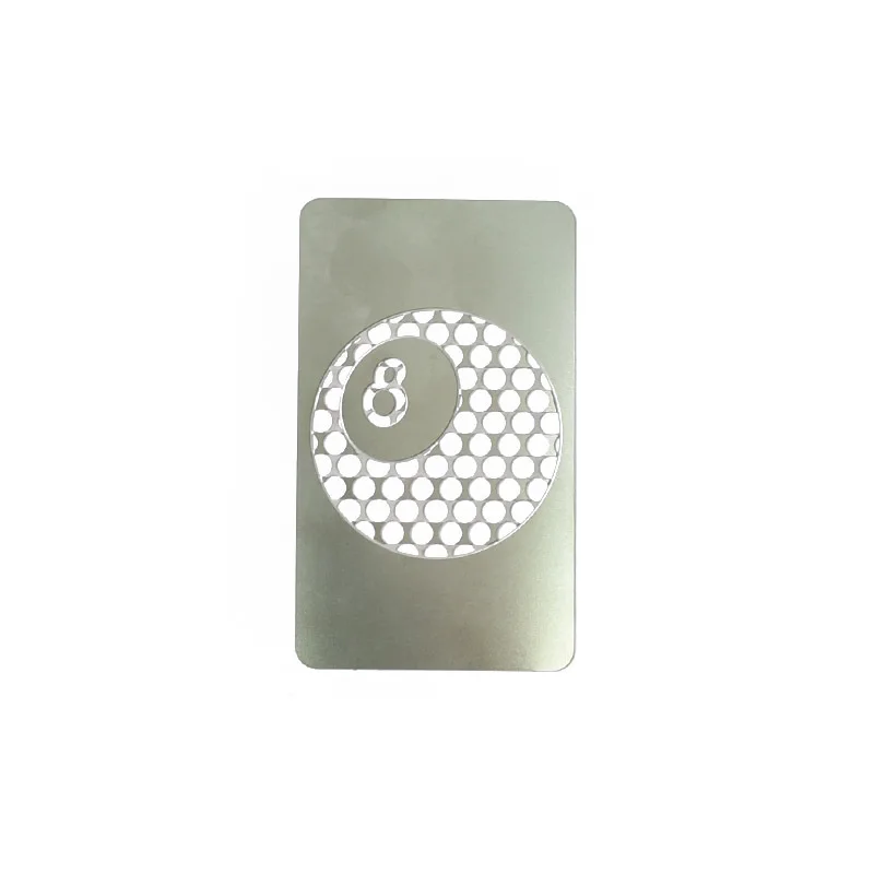 Tobacco Grinder Card Herb Weed Crusher Dry Herb Smoking Accessories Pocket Portable High Quality Stainless Steel - Color: 1pcs NO8