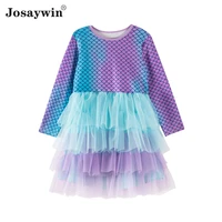 children clothes dress for girls baby cute mermaid patchwork sequins girls dress party birthday vestidos casual dresses girls