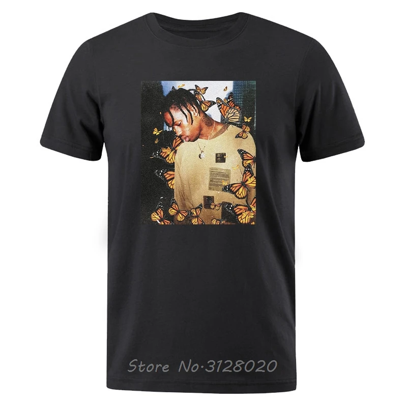 Футболка мужская с коротким рукавом хлопок Повседневная рубашка принтом Тревиса