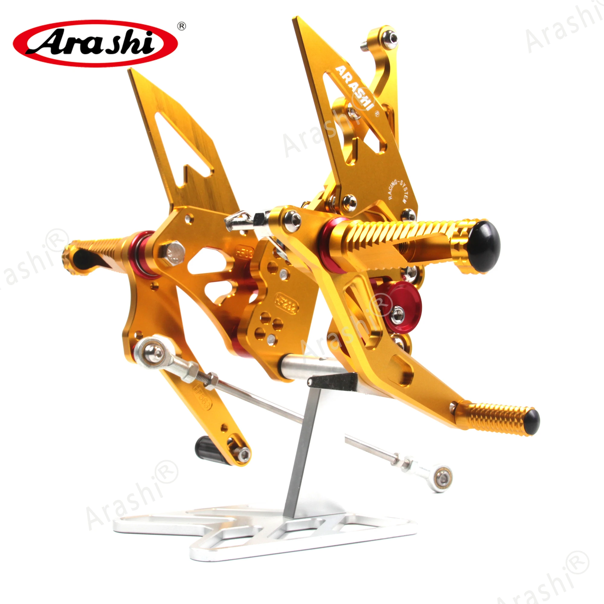 Arashi 1 комплект ЧПУ Регулируемый подножек для SUZUKI HAYABUSA GSXR1300 GSX1300R 2008- GSX-R GSXR 1300 2009 2010 2011 2012 2013