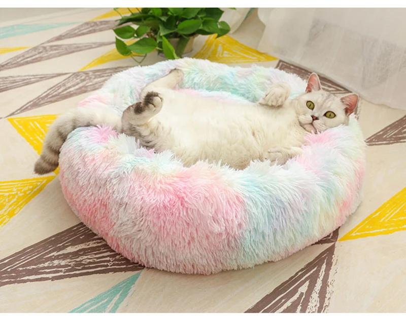 

Dog Beds For Small Dogs Long Plush Pet Bed For Cat 100% Cotton & Seamless Dog Sofa Beds Nest Pet Products