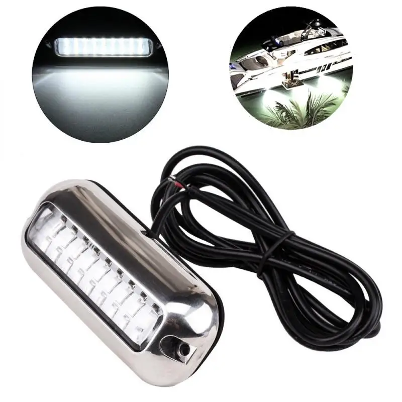 

27 LED 50W Stainless Steel Boat Transom Light Underwater Pontoon Marine Ship Boat Accessories Light Waterproof Marine Light