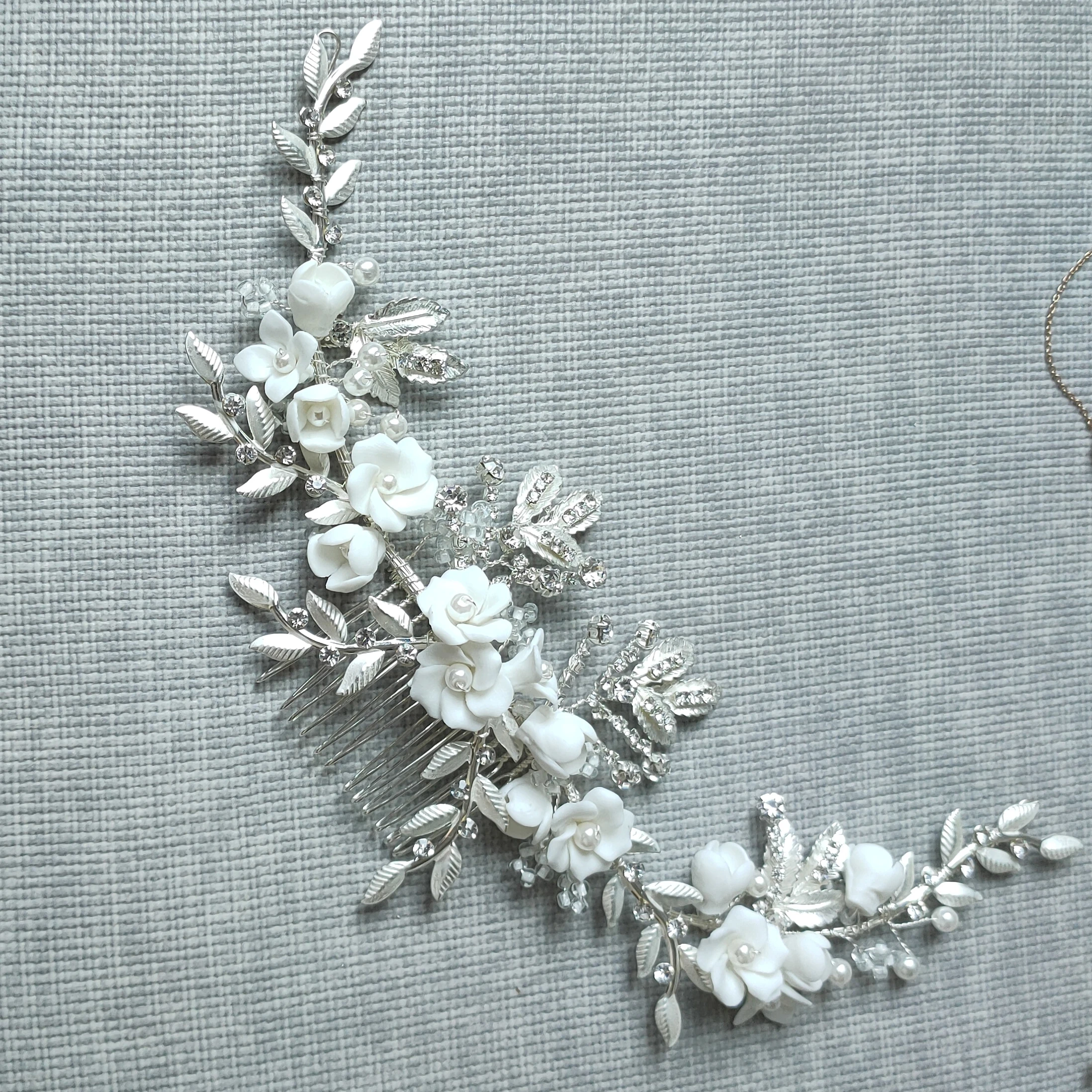 Нежная Свадебная расческа для волос Виноградная глина цветок свадебный головной