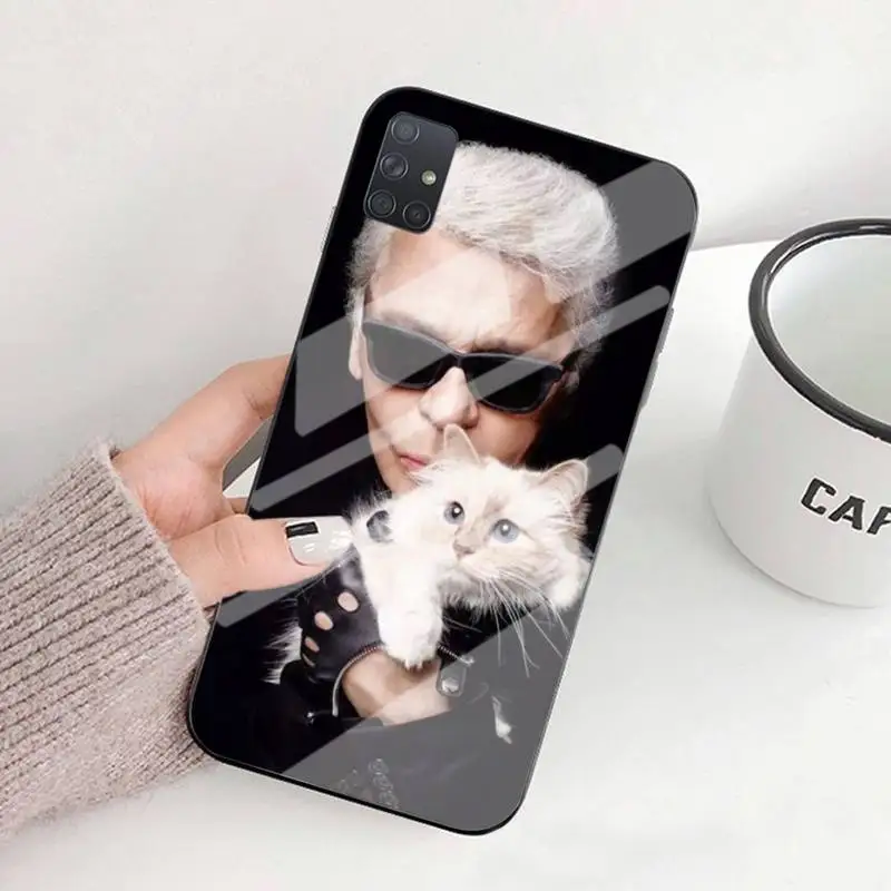 

Phone Case For Samsung S7 8 9 10e 20plus S20 Ultra Note8 9 10pro A72018 Tempered Glass Soft Cover Luxury Brand Designer Karls