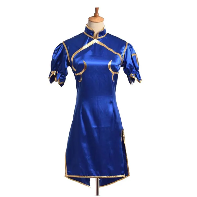 Игры Chun Li, костюм для косплея Sutorito Faita, синее сексуальное платье чонсам, пояс, головной убор, праздничная одежда на Хэллоуин, платье для женщин и девочек