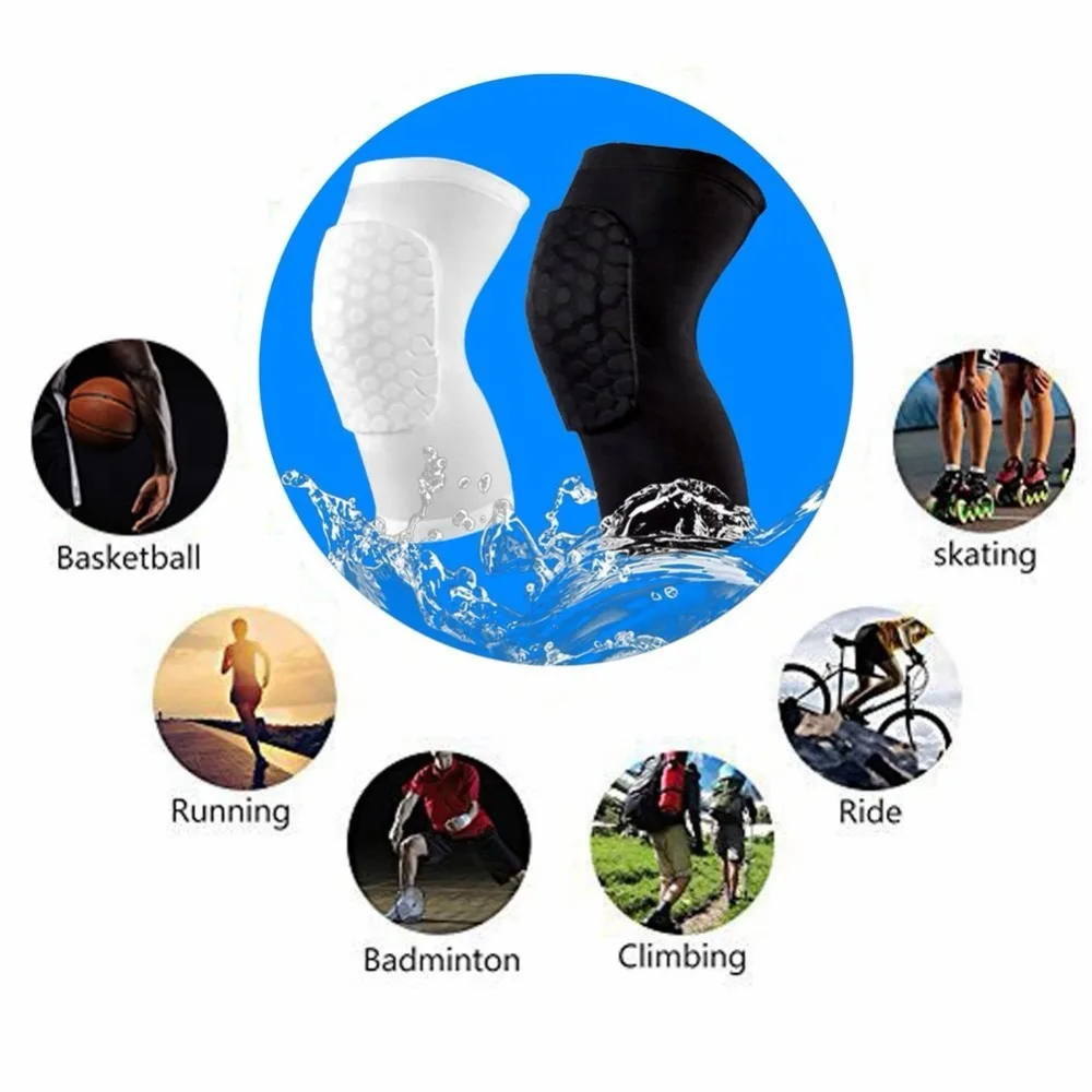 2 шт. баскетбольные наколенники рукава соты эластичные защитные снаряжение