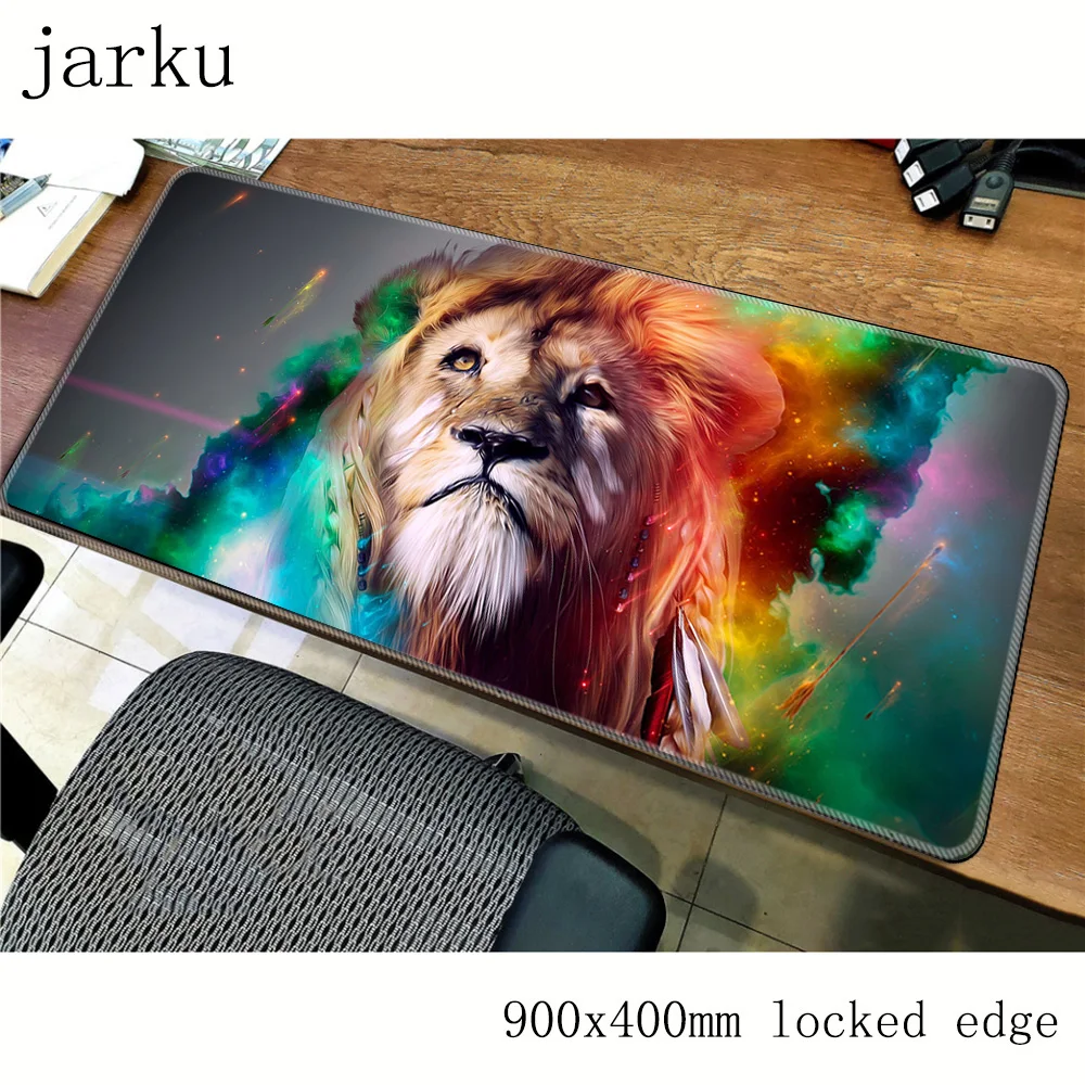 Милый коврик для мыши с изображением кошки игровой тигром 900x400x2 мм ноутбука