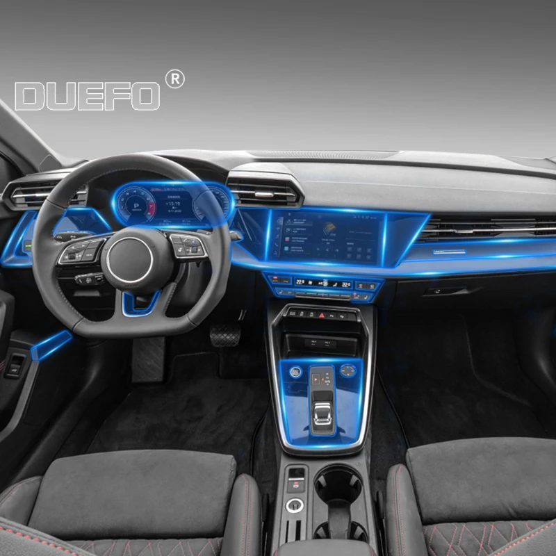 

For Audi A3 8V 2021Car Interior Center console Transparent TPU Protective film Anti-scratch Repair film Accessorie Refit LHD RHD