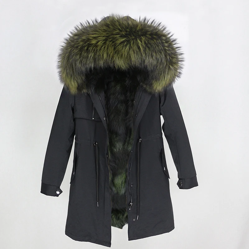 OFTBUY парка повседневное пальто из натурального меха зимняя куртка для женщин натуральный Лисий меховой капюшон, воротник лиса верхняя одежда на подкладке теплая уличная Новинка