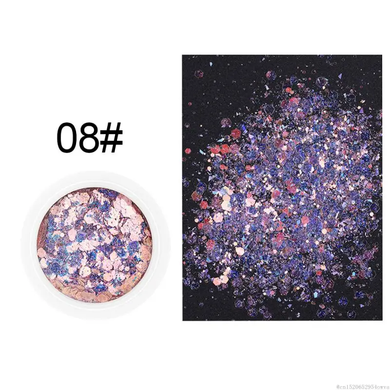 Градиентное мерцание лак гель для глаз ногтей Уход за кожей лица блеск арт флэш