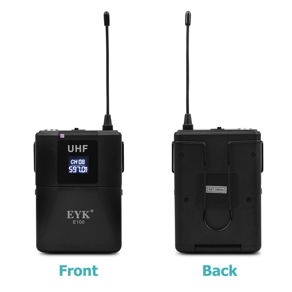 EYK E100 UHF беспроводной двойной корпус микрофон с гарнитурой и лацканом на