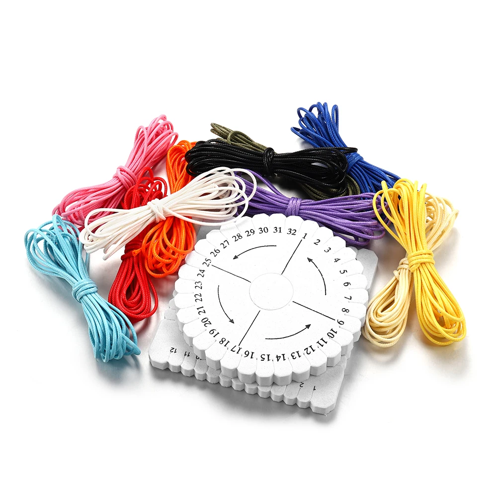 9 шт./компл. вощеный шнур хлопчатобумажная нить веревка диск для изготовления