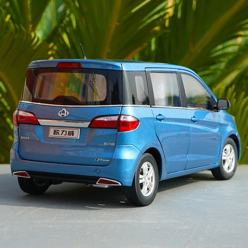 Масштаб 1:18 оригинальный Changan Oulove литый под давлением синий фургон модель