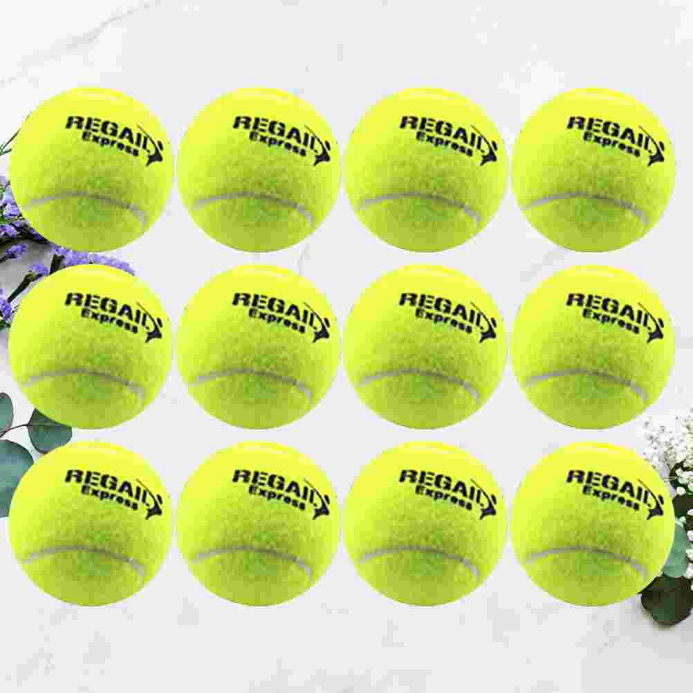 

12PCS Elastic Tennis Balls Training Tennis Balls for Sports Practice Outdoor