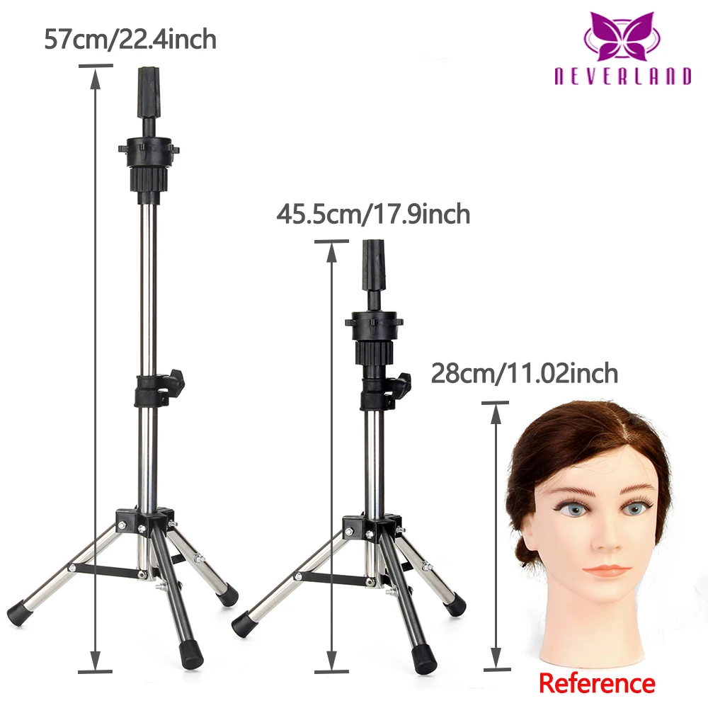 Adjustable Wig Tripod Stand Hair Mannequin Training Head Holder Mini Hairdressing Clamp Hair Wig Stand Holder for Hair Cut