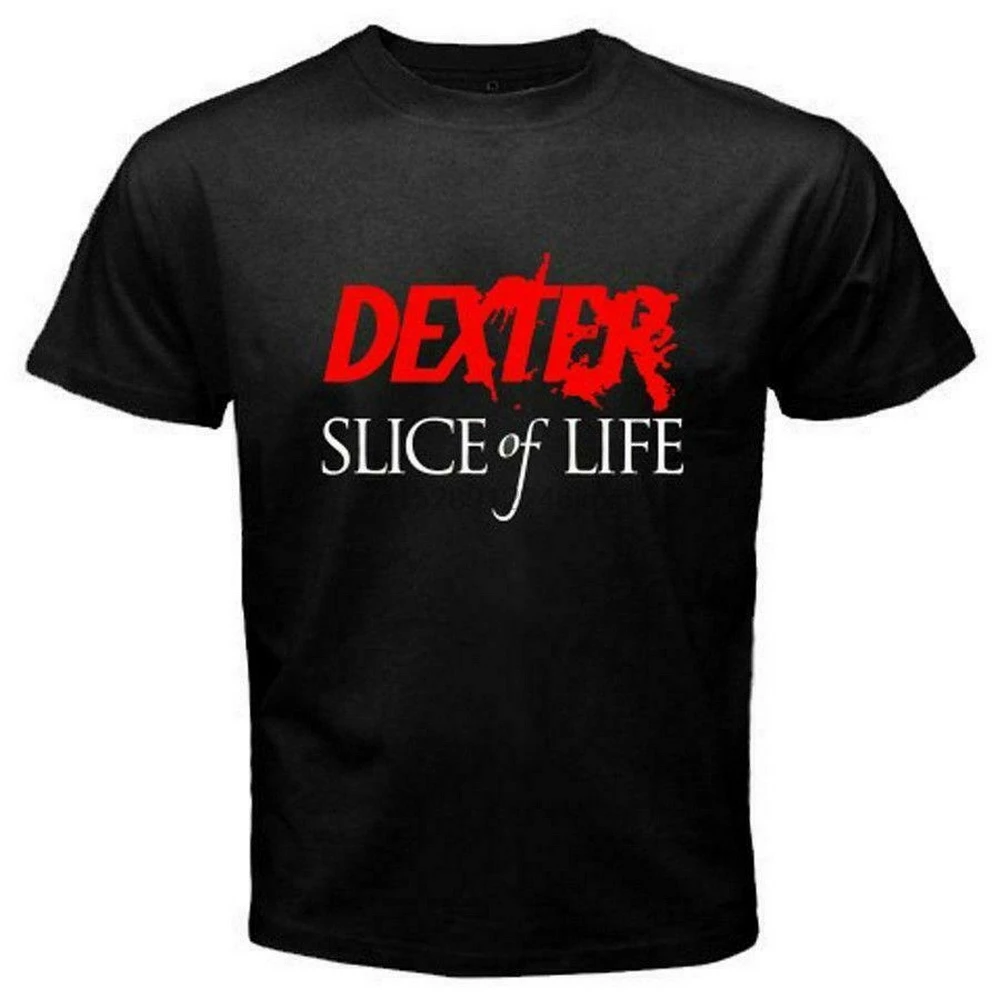 Мужская футболка с логотипом SLICE OF LIFE DEXTER BOAT черная изображением фильма размер S 3XL