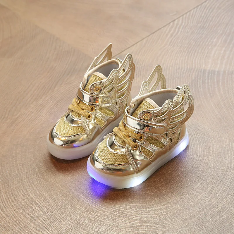 

Детские кроссовки, детская обувь для мальчиков и девочек, светодиодная обувь, детская спортивная обувь с мигающими огнями, светящиеся блест...