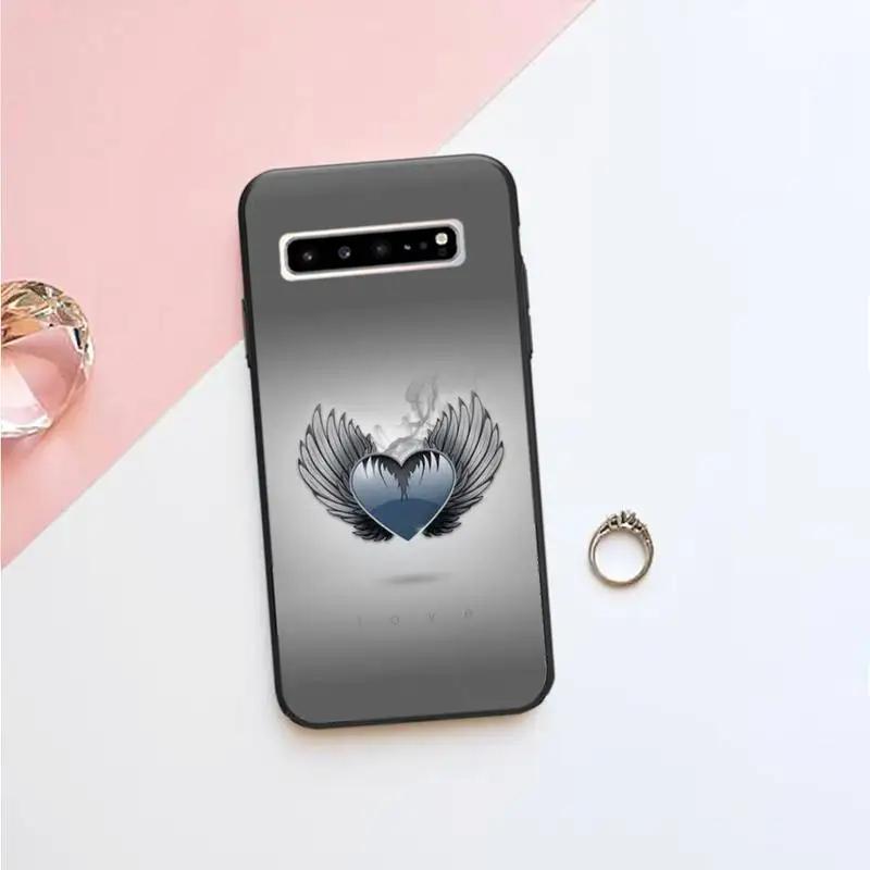 

Angel Wings Phone Case For Samsung S7edge S8 Plus S9plus S10 Plus E For Samsung Galaxy S10