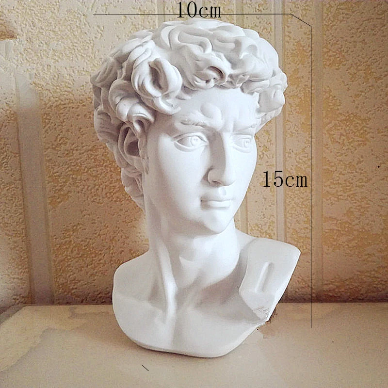 Обхват груди Давида белая Гипсовая мини-статуя Микеланджело буннароти украшение