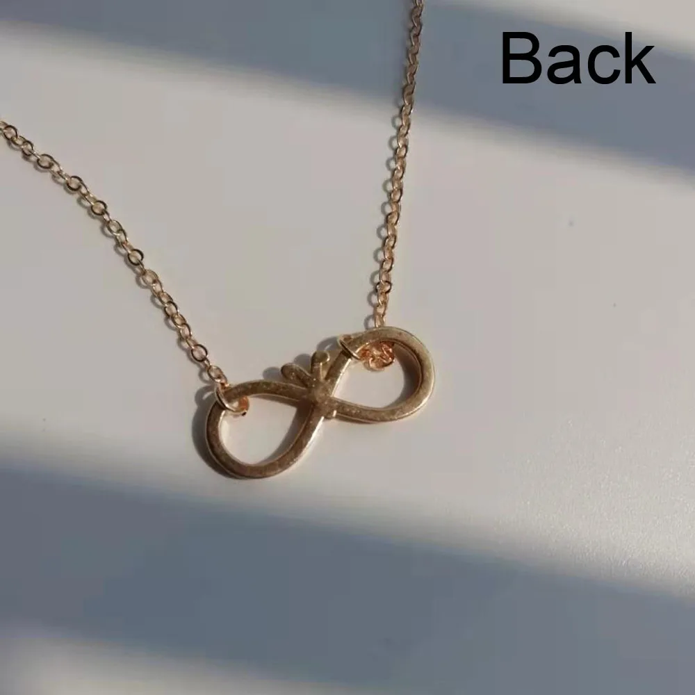 Модное ожерелье бесконечность бабочка кулон для женщин короткая цепочка