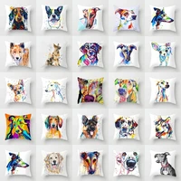 cute dog peachskin pillowcase cover kids gift 45x45cm animals puppy pillows covers throw pillow cases custom pillowcase