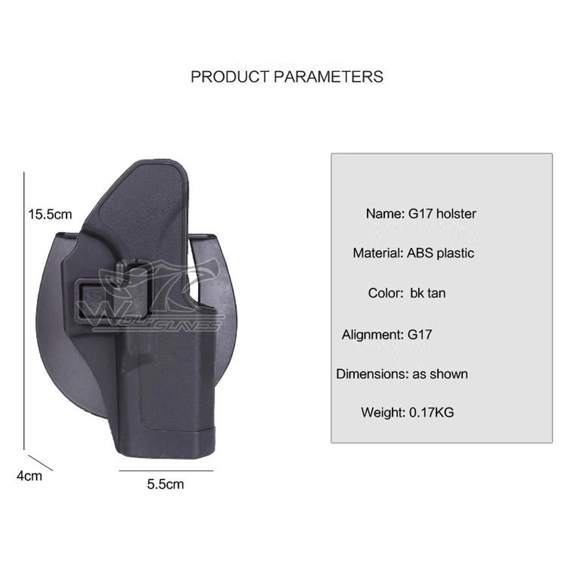 Волк рабов тактический Глок для страйкбола правая рука пистолет CQC Кобура Стиль