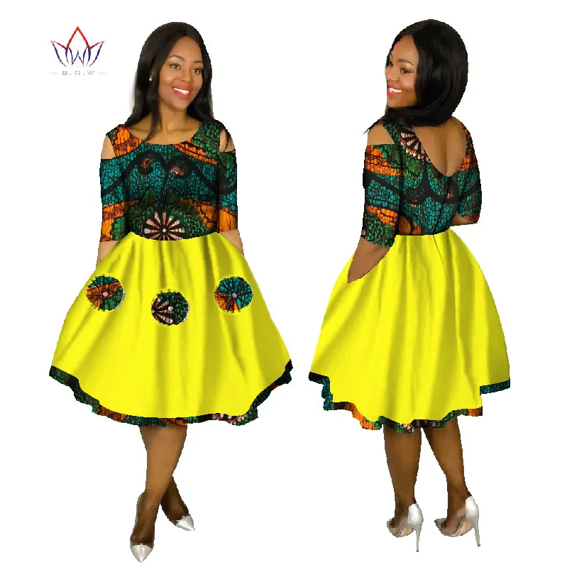 Летние платья плюс Размеры Для женщин модное платье 6XL Vestidos De Festa Longo одежда с круглым вырезом африка печати одежда brw WY1503 - Цвет: 9