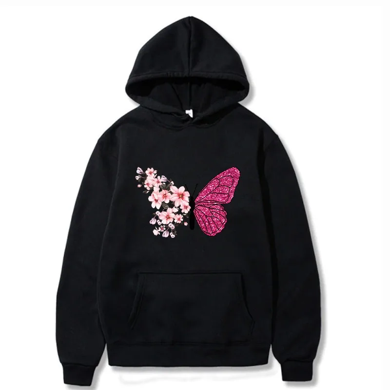 

Gothic Hip Hop Hoodies Women Butterfly Japanischen Schmetterling Druck Männer/Frauen Sweatshirt Winter Unisex Sweatshirts