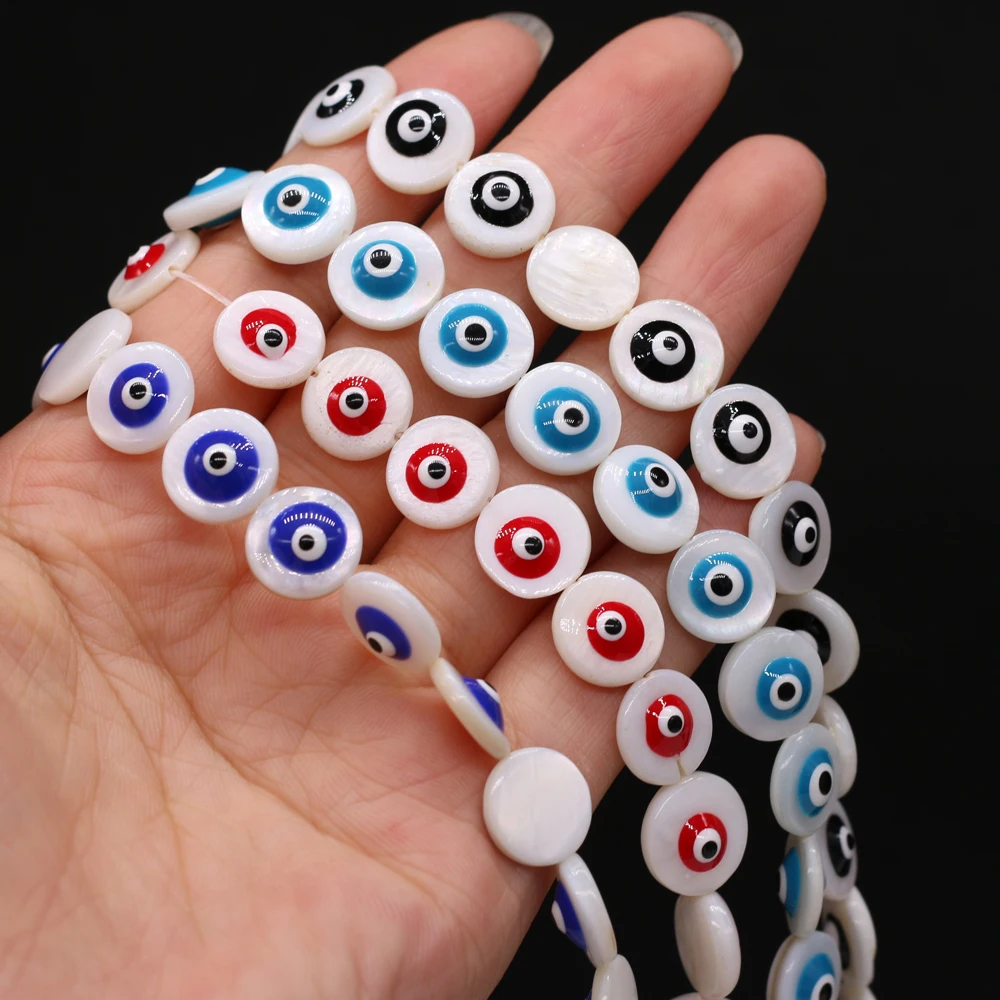 

New Style Hot Sale Natural Shell Bead Round Eyes Loose Beads For Jewelry Making DIY Necklace Bracelet Earrings Ring Accessory
