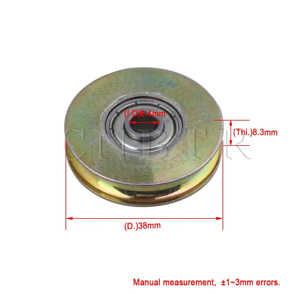Цветной стальной кафельный рельсовый шкив CNBTR Пассивный ролик 6 4x38x8 3 мм|pulley wheel|idler