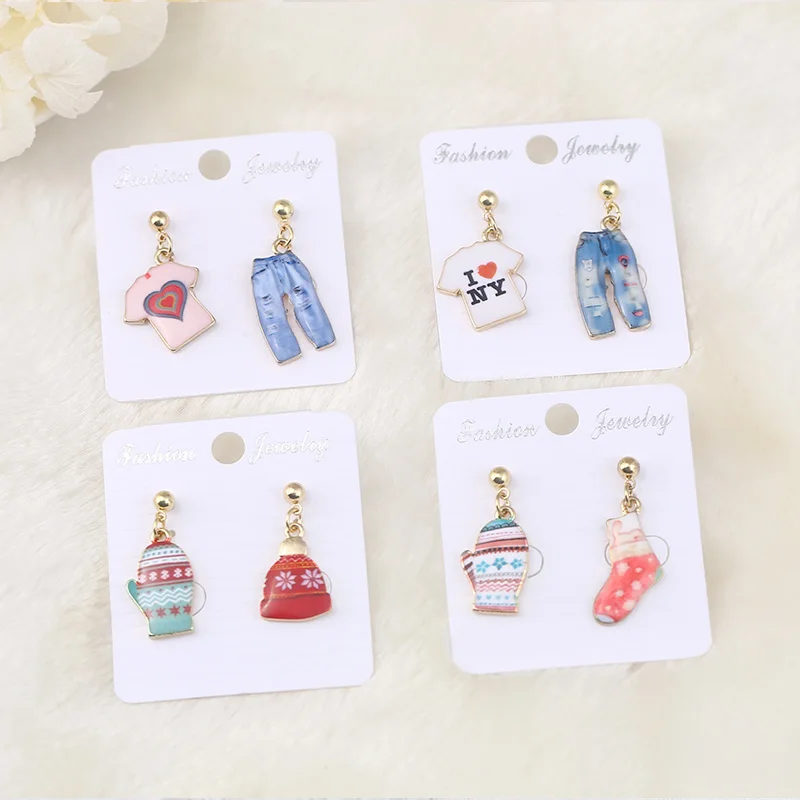 Серьги-капли oorbellen в Корейском стиле для женщин одежда штаны эмалированные милые