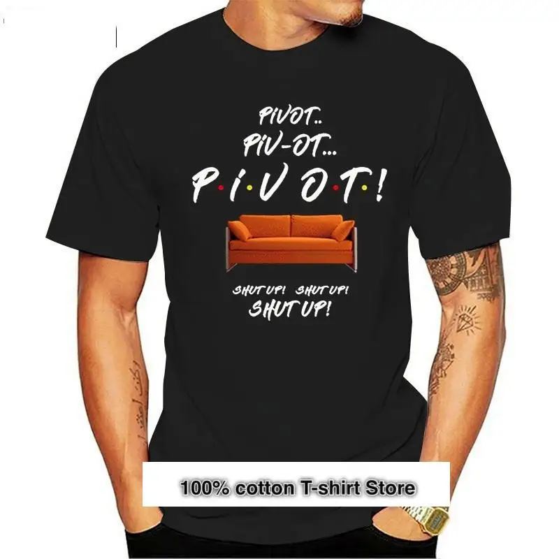 

Camiseta negra con estampado de Friends Pivot Shut, ropa, camiseta