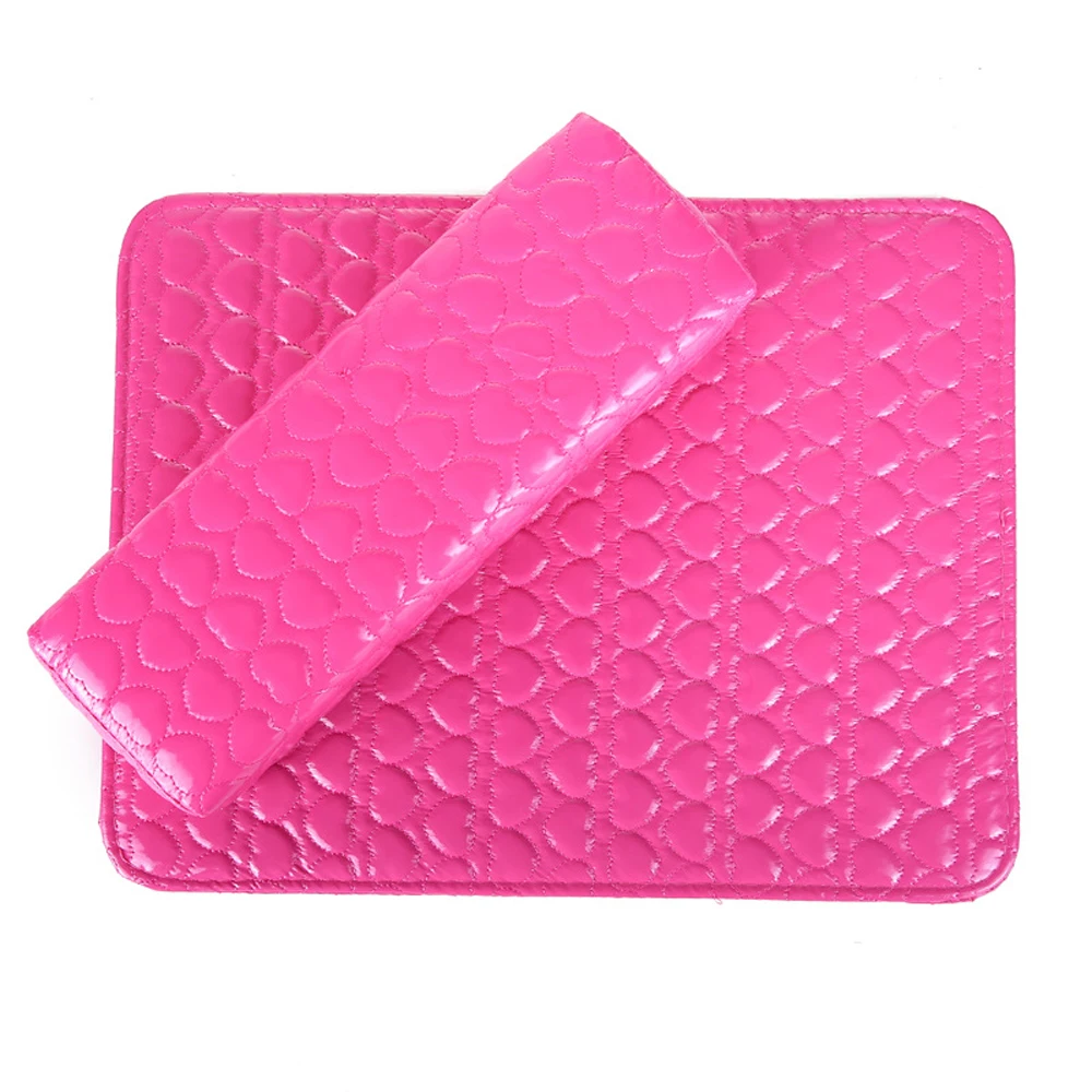 

Professional Hand Cushion Holder Soft PU Leather Sponge Arm Rest Love Heart Design Nail Pillow Manicure Art Beauty Nail Mat Pad