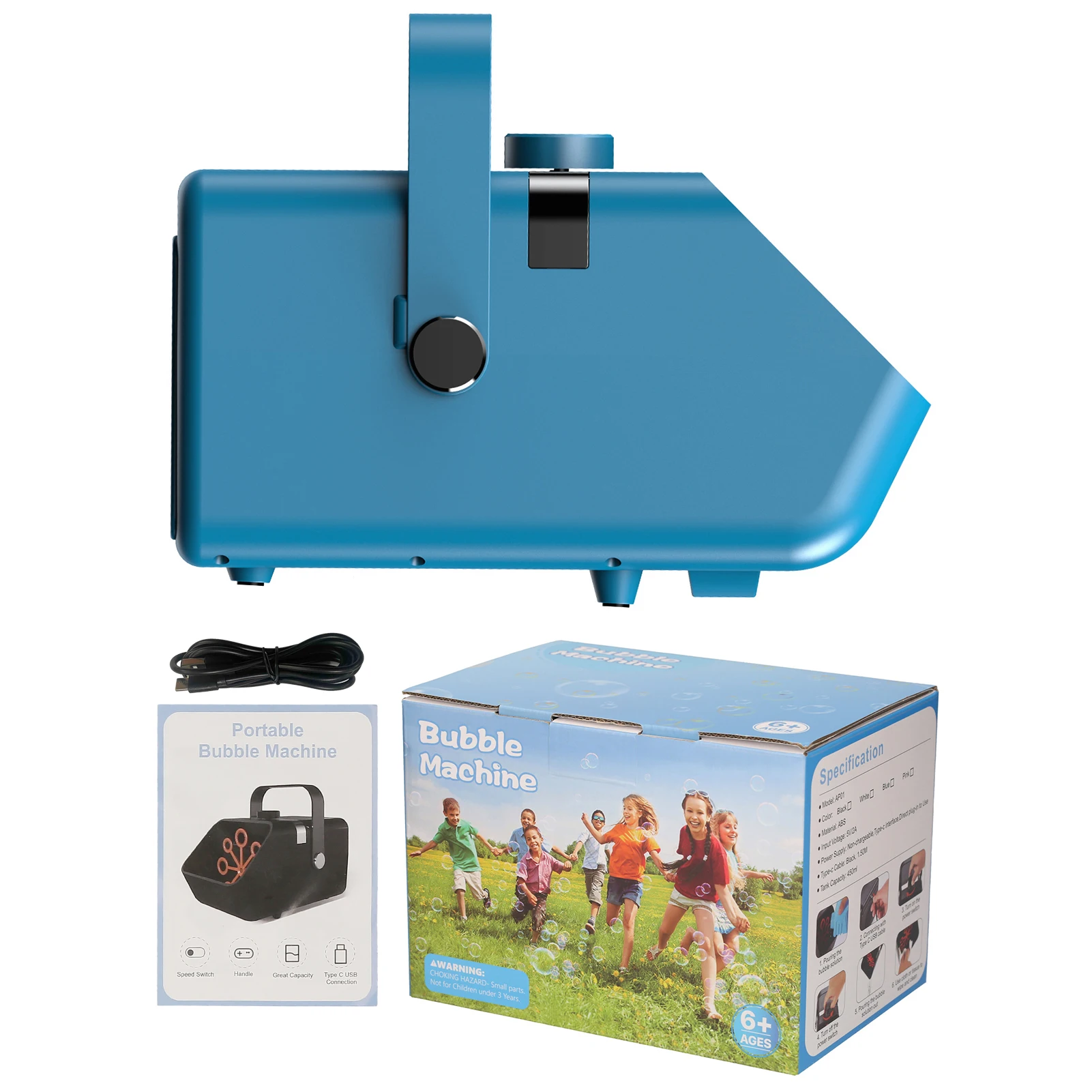 

Bubble Machine Automatic Bubble Blower Bubble Maker Portable 2 Speeds for Parties Weddings Birthdays Outdoor Indoor Use