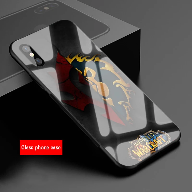 Wouws логотип World Of Warcrafts закаленное стекло для телефона чехол для iPhone 6 6plus 7 7 plus 8 8plus 5 5S SE X XS XR XS Max - Цвет: B19072305-12.jpg