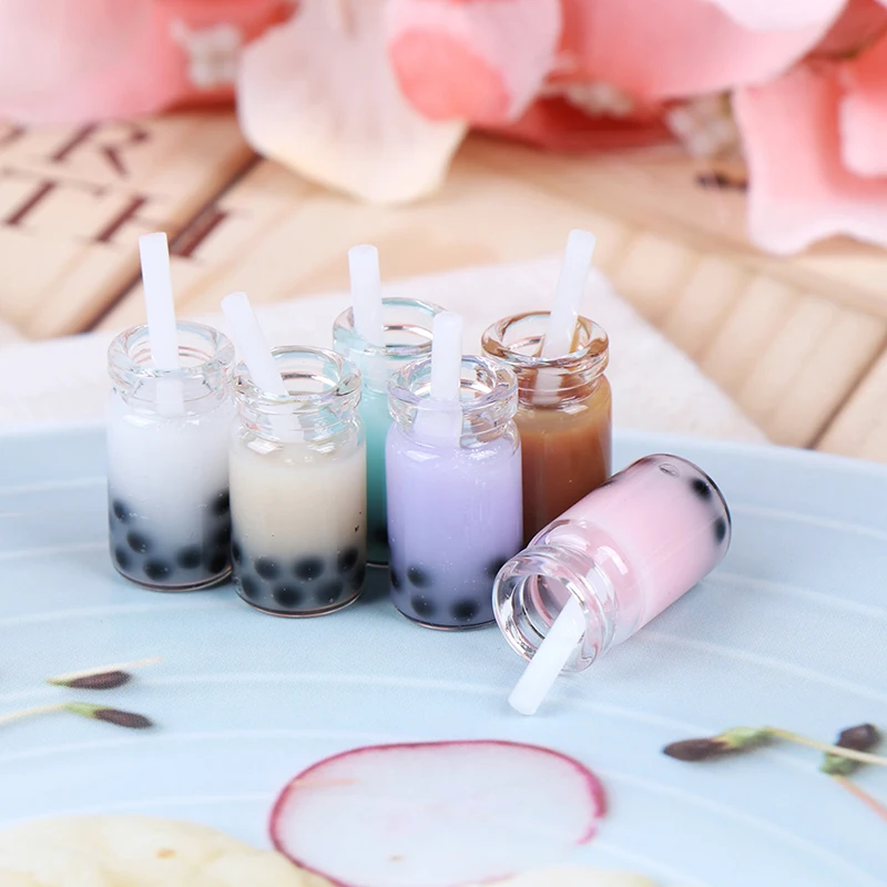 

Wholesale 3Pcs/Lot 1:12 Doll House Miniature Tea With Milk Cups Food Drink Beverage Toy Decoration