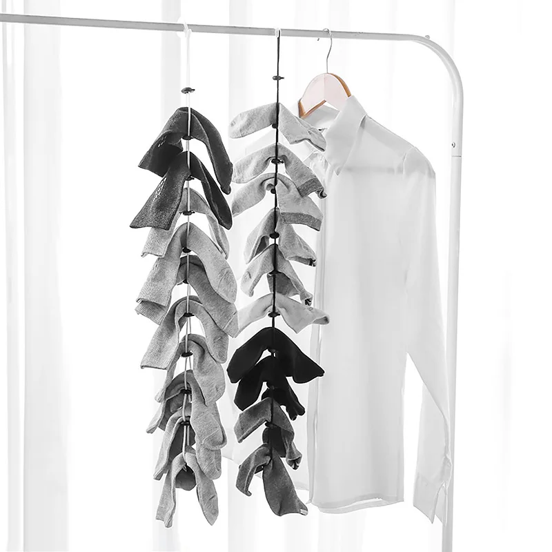 Домашняя веревка для подвешивания носков Многофункциональная Корзина стирки