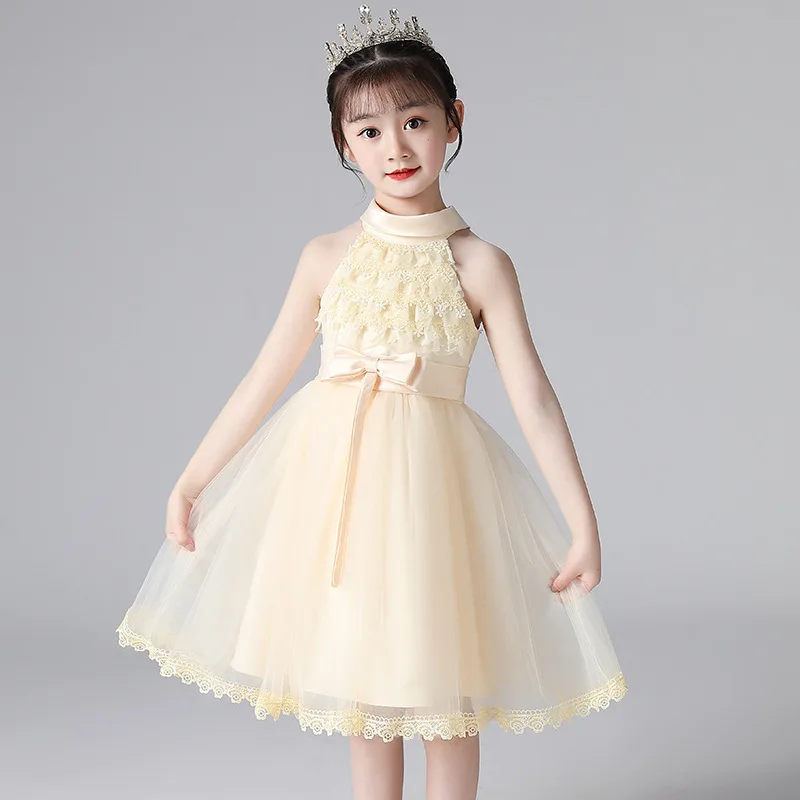 

Spot 2021 Summer Princess Skirt Catwalk Dress Lace Girl Children's Costume Show Host Piano Dress Girl