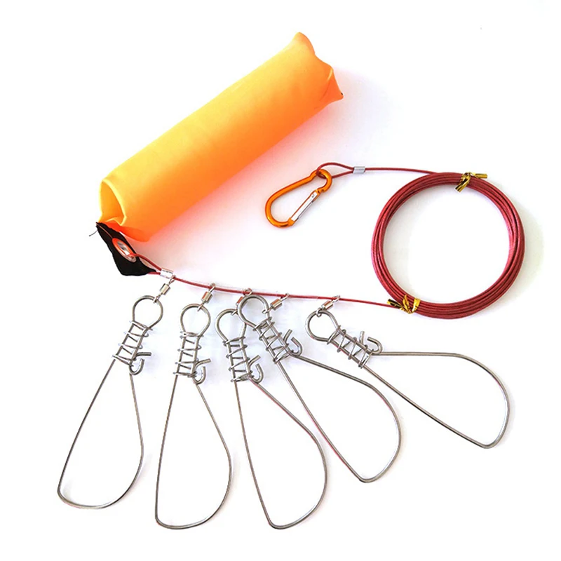 5 м рыболовная Пряжка из нержавеющей стали замок для живой рыбы ремень с