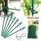100 шт. дерево Галстуки Регулируемая Установка Галстуки связей сада гибкий завод кабельные стяжки для поддержки розовое кустарник растения
