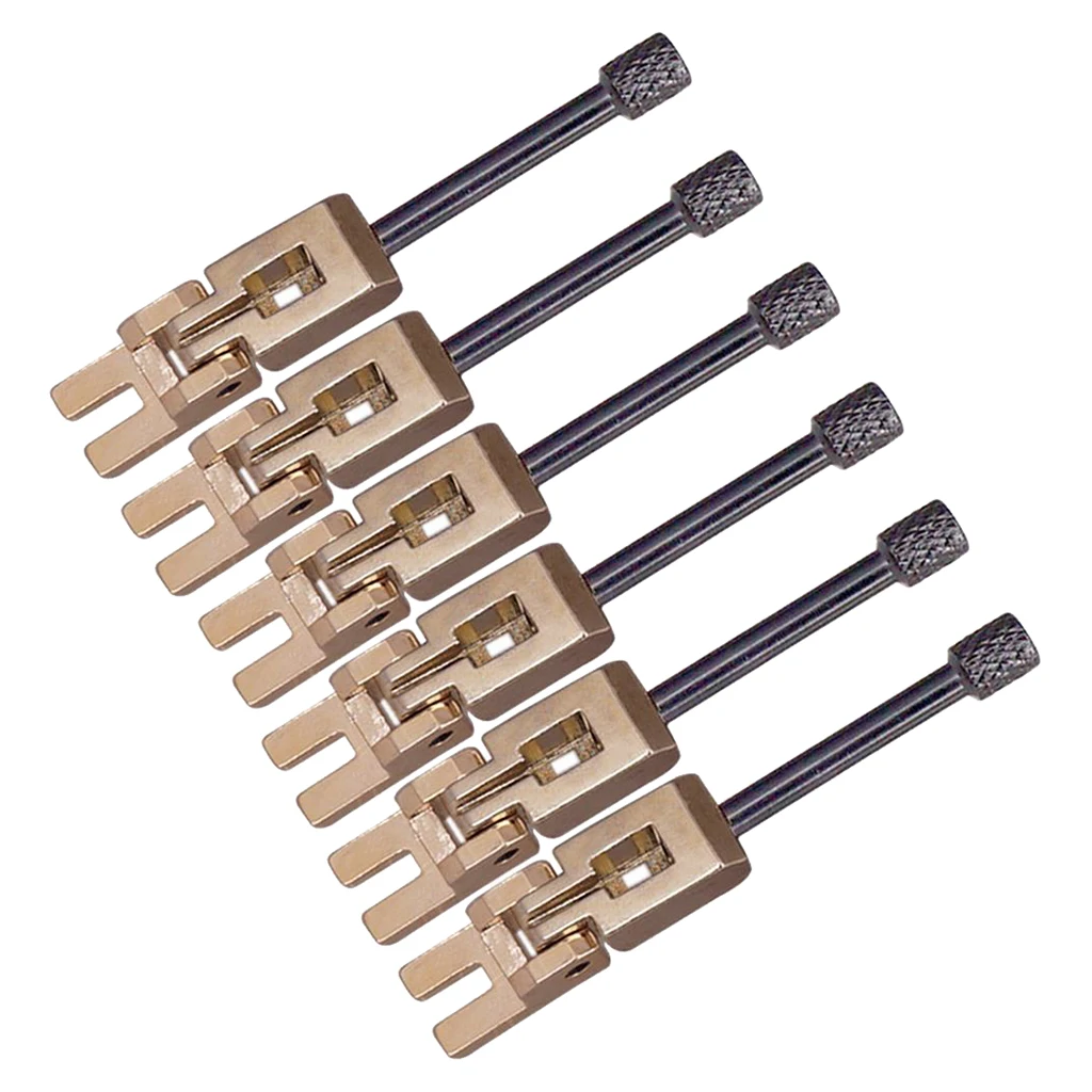 

Set of 6pcs Zinc Alloy Tremolo Bridge Saddles for Electric Guitar