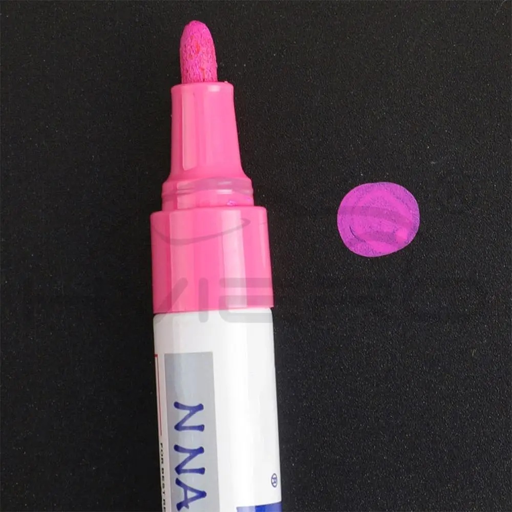 Pink Белая Водонепроницаемая ручка для автомобильных колес, маслянистая ручка, автомобильная резиновая ручка для краски шин, CD металлический маркер с перманентной краской, граффити, стилус - Цвет: Pink