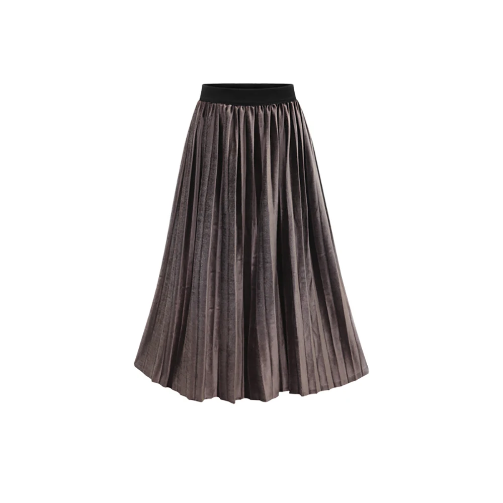 Весенние юбки черная облегающая плиссированная юбка с высокой талией женская
