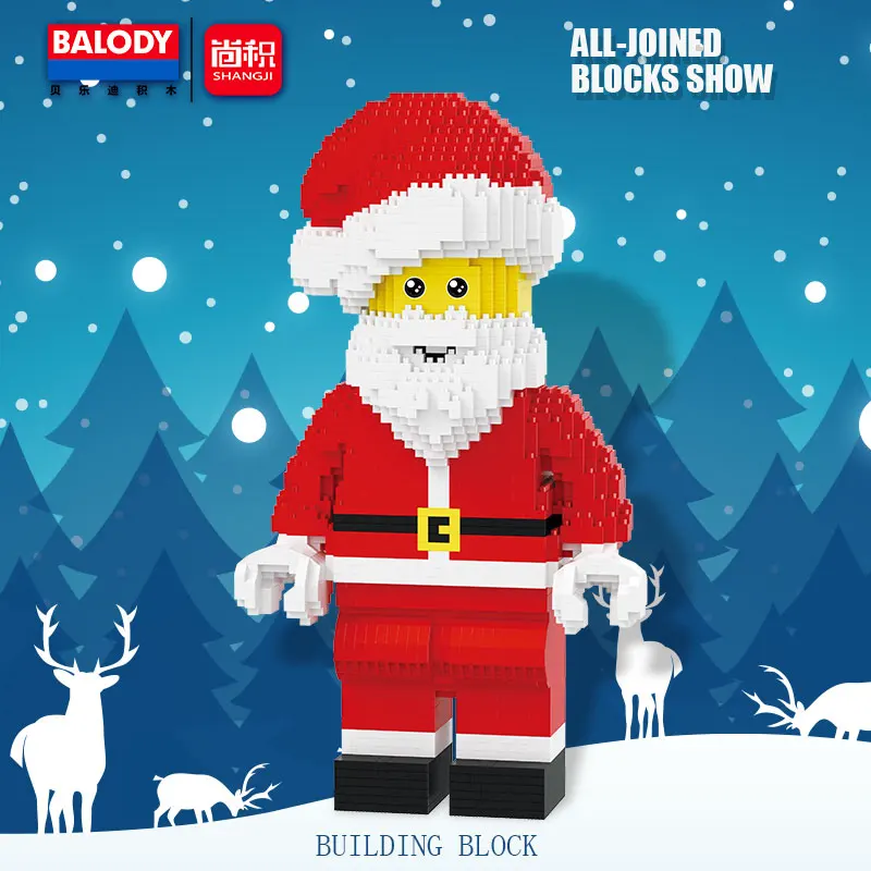 

Small Diamond Building Blocks 1910pcs Santa Claus Action Figures Building Bricks Diy Assembly Christmas Gifts For Kid Toy