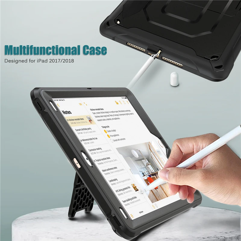 Новинка 2019 чехол для iPad 2018 9 7 с держателем карандашом air 2 планшета противоударный