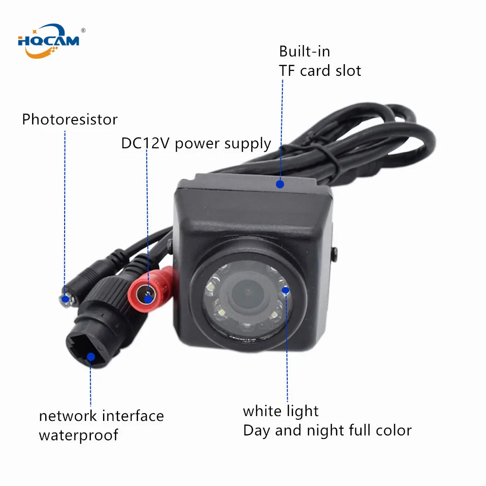 1920P 1296P 1080P 960P 720P ночного видения Водонепроницаемый IP66 белый светодиодный светильник, tf-карта мини ip-камера onvif p2p camhi подводный автомобиль