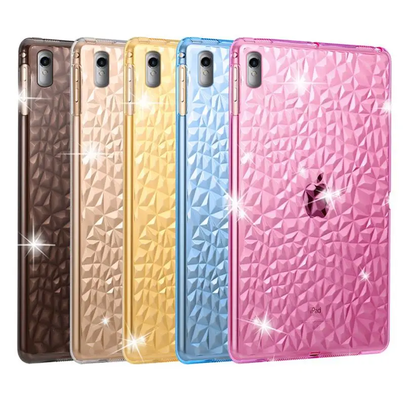 Чехол для iPad Pro 10 5 2017 чехол из ТПУ Ультратонкий Мягкий Прозрачный 3D с кристаллами