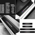 Автомобильные 4 шт. 3D виниловые накладки на пороги, декоративные наклейки из углеродного волокна для BMW X1 X3 X5 X6 E46 E39 E90 E36 E60 E34 E30 E52 E53 E61